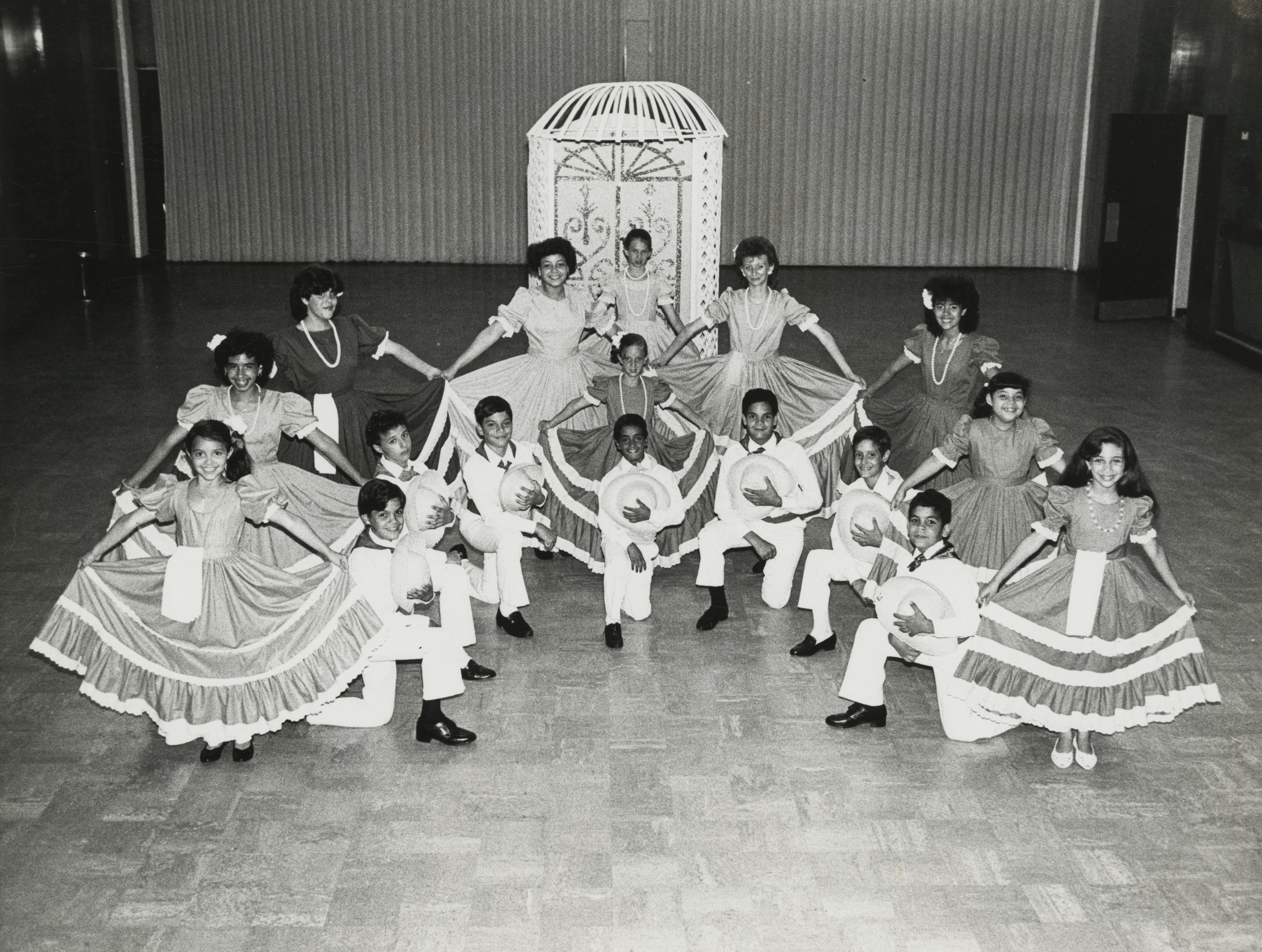 Puerto Rican children in traditional costume